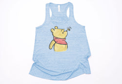 Winnie the Pooh Sketch Racerback Tank - Crazy Corgi Lady Designs - Unique Disney Themed Shirts