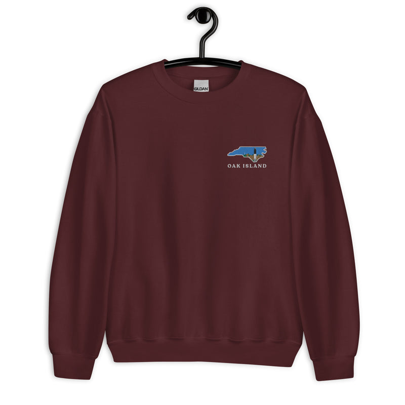 Oak Island, NC Embroidered Sweatshirt