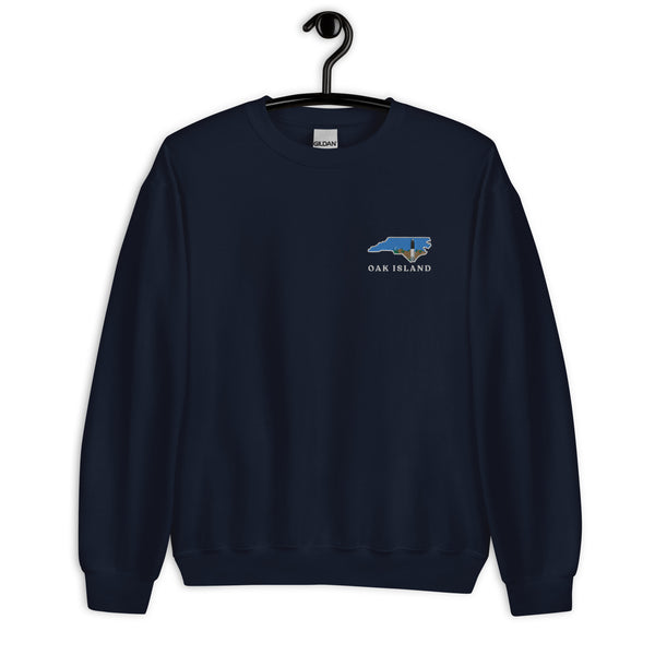 Oak Island, NC Embroidered Sweatshirt