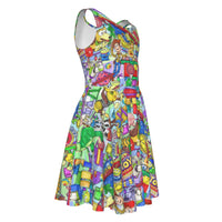 Toy Story Land Print Girls Sleeveless Vest Dress