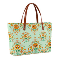 Orange Bird Folk Art Tote Bag