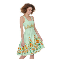 Orange Bird Folk Art Tank Dress