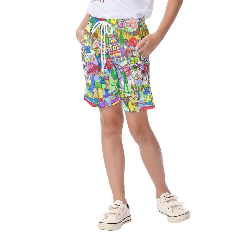 Toy Story Land All-Over Print Kid's Beach Shorts