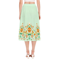 Orange Bird Women's Chiffon Skirt