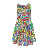 Toy Story Land Print Girls Sleeveless Vest Dress