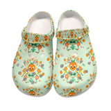 Women's Orange Bird Clogs