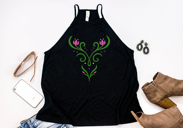 Princess Anna High Neck Tank - Crazy Corgi Lady Designs