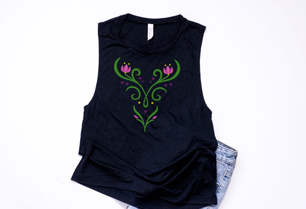 Princess Anna Muscle Tank - Crazy Corgi Lady Designs