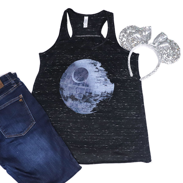 Death Star Racerback Tank - Crazy Corgi Lady Designs