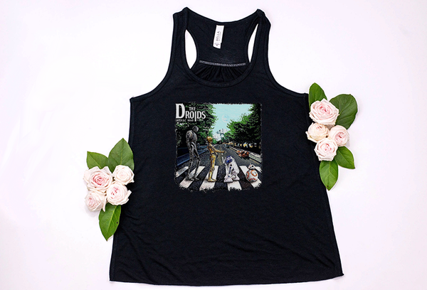 The Droids/Abbey Road Star Wars Racerback Tank - Crazy Corgi Lady Designs - Unique Disney Themed Shirts