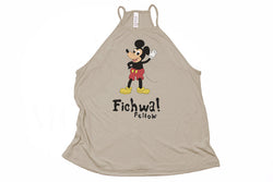 Fichwa! Fellow Wall High Neck Tank - Crazy Corgi Lady Designs - Unique Disney Themed Shirts