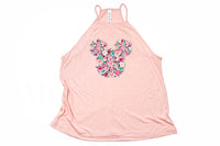 Floral Mickey High Neck Tank - Crazy Corgi Lady Designs - Unique Disney Themed Shirts