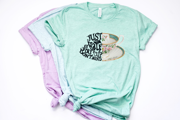 Just A Half Cup Alice in Wonderland Tee - Crazy Corgi Lady Designs - Unique Disney Themed Shirts