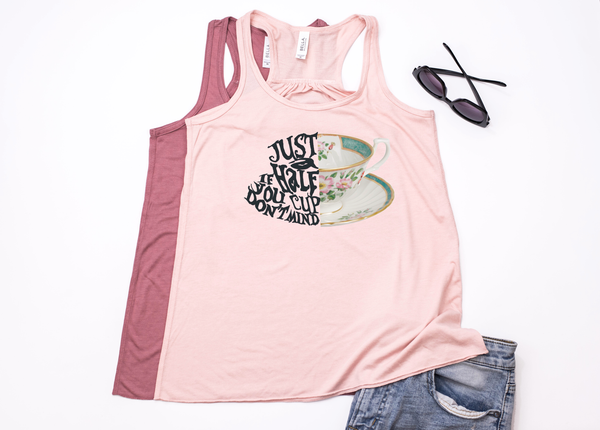Just A Half Cup Racerback Tank - Crazy Corgi Lady Designs
