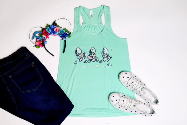 Alice in Wonderland Oyster Sketch Racerback Tank
