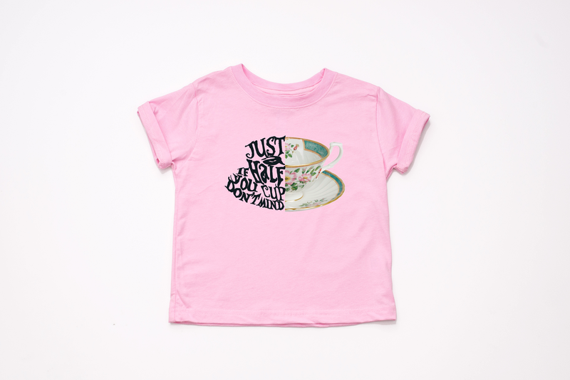 Alice in Wonderland "Just A Half Cup"  Youth T-Shirt - Crazy Corgi Lady Designs - Unique Disney Themed Shirts