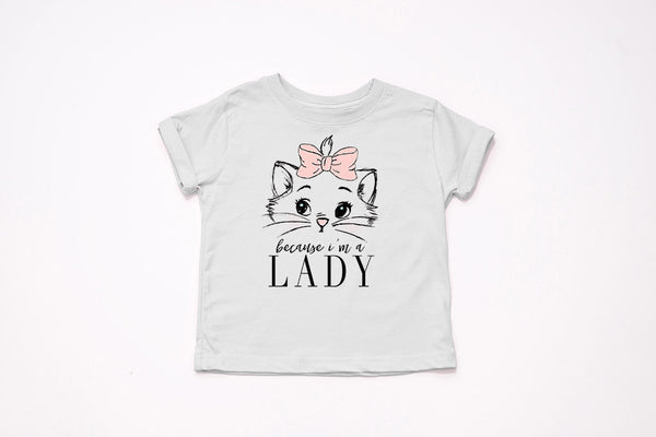 Marie "Because I'm A Lady!" Youth T-Shirt - Crazy Corgi Lady Designs - Unique Disney Themed Shirts
