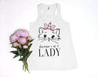 Marie "Because I'm A Lady" Youth Racerback Tank Top - Crazy Corgi Lady Designs