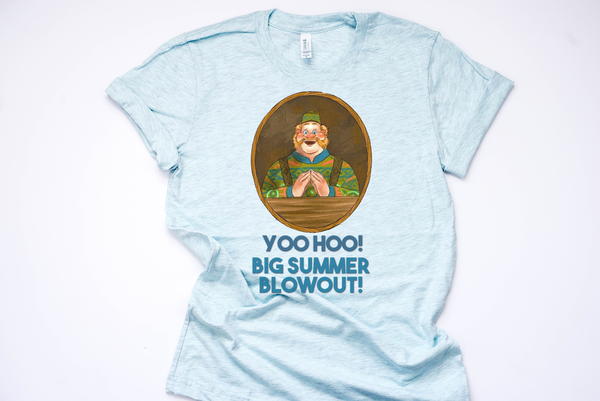 Wandering Oaken's Trading Post "Big Summer Blowout" Tee - Crazy Corgi Lady Designs - Unique Disney Themed Shirts