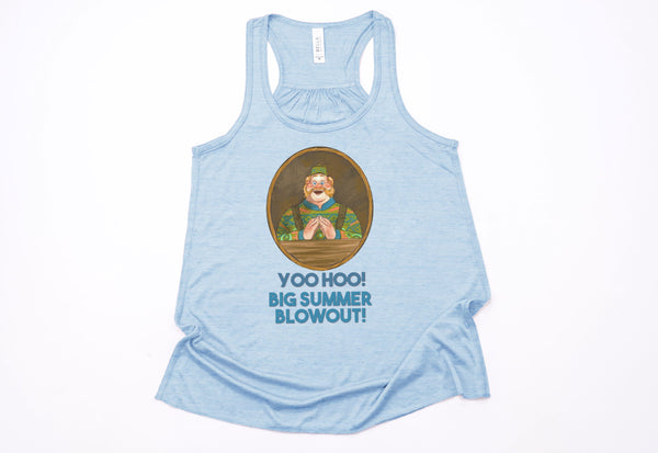 Wandering Oaken's Trading Post "Big Summer Blowout" Racerback Tank Top - Crazy Corgi Lady Designs