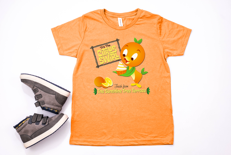Orange Bird Citrus Swirl Youth T-Shirt - Crazy Corgi Lady Designs - Unique Disney Themed Shirts