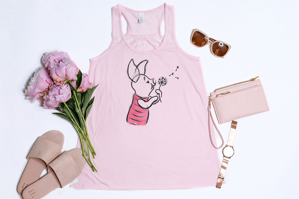 Piglet Sketch Racerback Tank