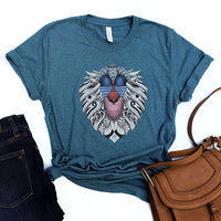 Ornate Rafiki Unisex Tee - Crazy Corgi Lady Designs - Unique Disney Themed Shirts