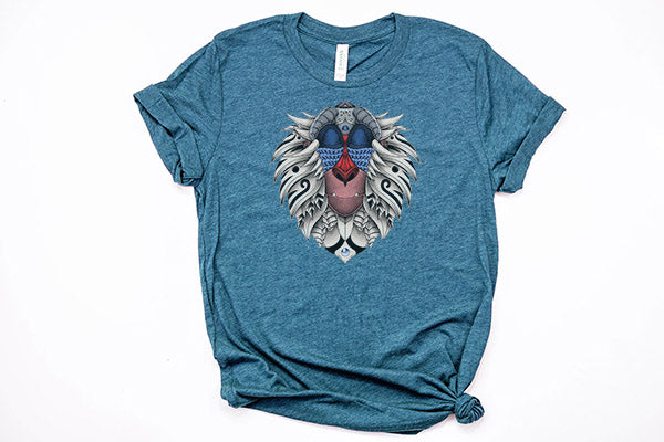 Ornate Rafiki Unisex Tee - Crazy Corgi Lady Designs - Unique Disney Themed Shirts