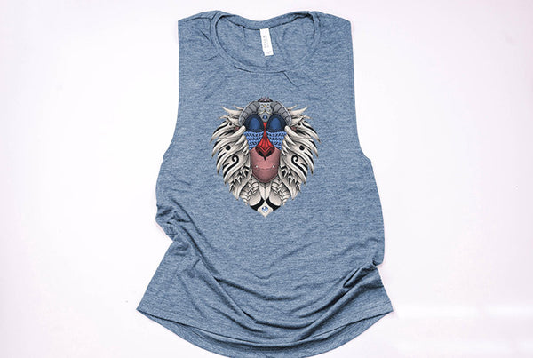 Ornate Rafiki Muscle Tank - Crazy Corgi Lady Designs