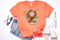 Russell from Up Drawing on a Unisex Tee - Crazy Corgi Lady Designs - Unique Disney Themed Shirts