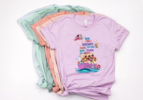 It's A Small World "Happiest Cruise" Tee - Crazy Corgi Lady Designs - Unique Disney Themed Shirts