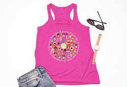 It's A Small World Cirlce Racerback Tank Top - Crazy Corgi Lady Designs - Unique Disney Themed Shirts