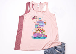 It's A Small World "Happiest Cruise" Youth Racerback Tank Top - Crazy Corgi Lady Designs