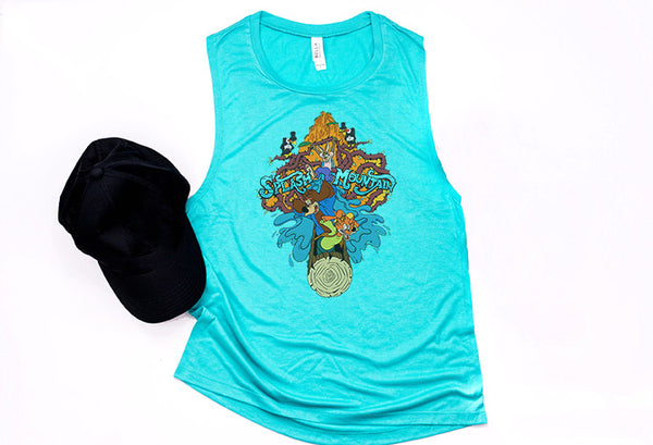 Splash Mountain Muscle Tank - Crazy Corgi Lady Designs
