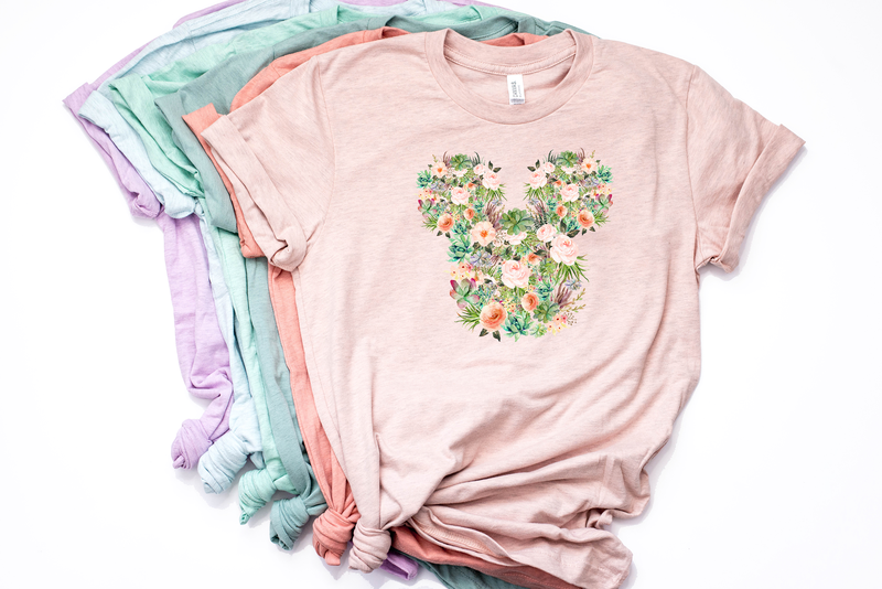 succulent merch Succulent Floral Mickey Tee