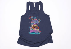 It's A Small World Boat Racerback Tank Top - Crazy Corgi Lady Designs