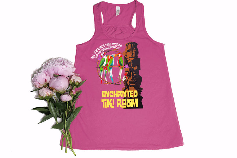Enchanted Tiki Room Racerback Tank Top - Crazy Corgi Lady Designs - Unique Disney Themed Shirts